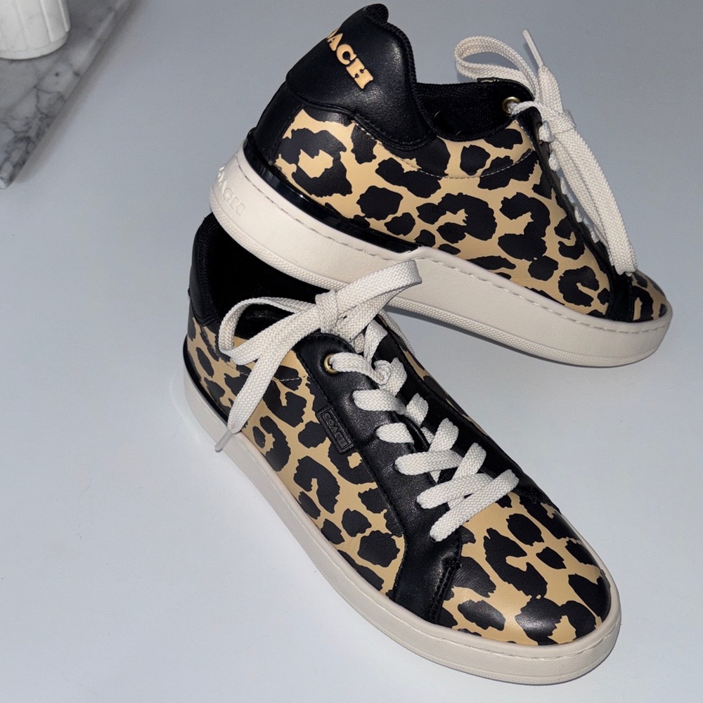 Coach Black and Tan Leopard Sneakers - Picture 10 of 10